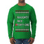 Naughty Nice 41, Simple List, Ugly Christmas Unisex Sweater, Funny Meme, Ugly Christmas Sweater Mens Long Sleeve Shirt
