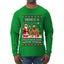 Here's A Big Package For You Black Santa Christmas Sweater, Ugly Christmas Sweater Mens Long Sleeve Shirt