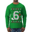 Christmas 6 Meme, Ugly Christmas Sweater Unisex Mens Long Sleeve Shirt