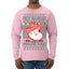 Feliz Navidad Puro Pinche Pari Funny Spanish Song Ugly Christmas Sweater Mens Long Sleeve Shirt
