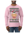 Ask Your Mom If I'm Real Funny, Funny Dirty Inappropriate Censored Santa Claus Ugly Christmas Sweater Mens Long Sleeve Shirt