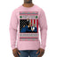 Never Surrender Pro Donald Trump Fight Fist Pump 2024 Ugly Christmas Sweater Mens Long Sleeve Shirt