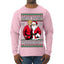 Santa's Favorite President Red Suit Trump Ugly Christmas Sweater Mens Long Sleeve Shirt
