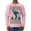 Rockin Around the Christmas Tree Raygun Viral Breakdancer Ugly Christmas Sweater Mens Long Sleeve Shirt