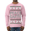 Peace On Earth Funny Xmas Cute Pink Angel Cross Ugly Christmas Sweater Mens Long Sleeve Shirt