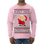 Ugly Ass Sweater Funny Santa Claus Butt Xmas Ugly Christmas Sweater Mens Long Sleeve Shirt