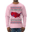 Trump 2024 Better Coverage than 5G Red Wave Landslide Ugly Christmas Sweater Mens Long Sleeve Shirt