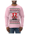 What Happens on Santa's Lap Stays on Santa's Lap, Funny Dirty X Rated Naughty Ugly Christmas Sweater Mens Long Sleeve Shirt