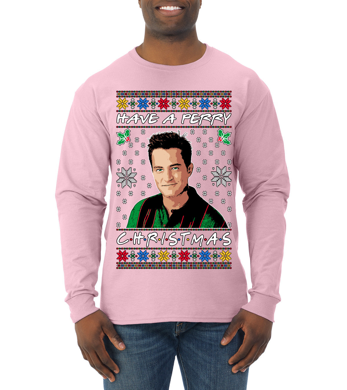 Have a Perry Christmas Ugly Christmas Sweater Mens Long Sleeve Shirt