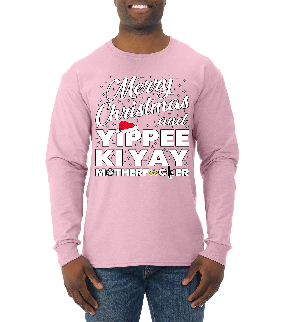 Merry Christmas and Yippee Ki Yay MOFO Christmas Mens Long Sleeve Shirt