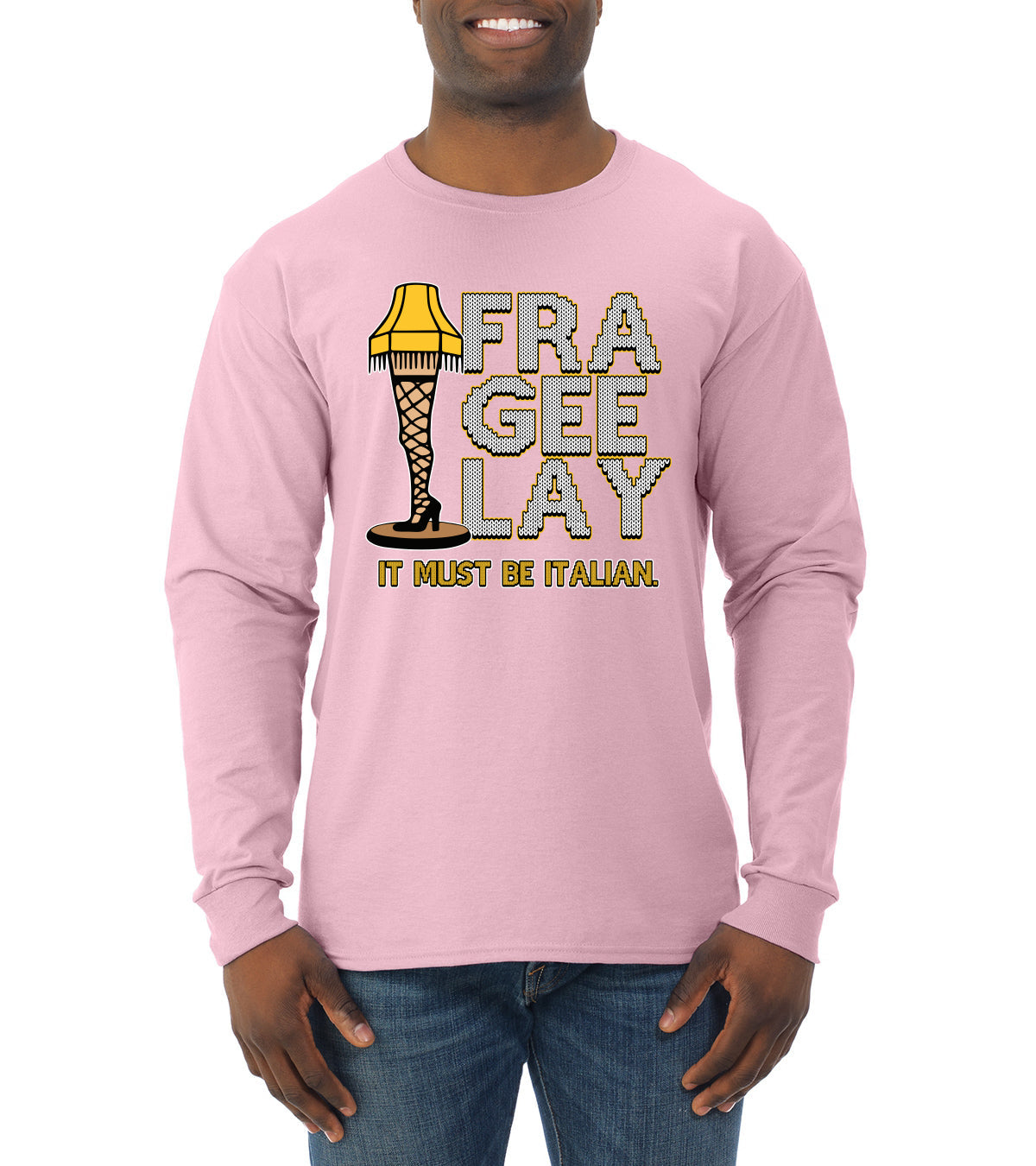 FRA-GEE-LAY Leg Lamp Story Christmas Mens Long Sleeve Shirt