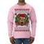 Merry Krampus Santa Folklore Figure Horror Ugly Christmas Sweater Mens Long Sleeve Shirt