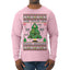 The Four Elf Food Groups Candy Canes Syrup Funny Ugly Christmas Sweater Mens Long Sleeve Shirt