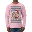 Hawk Tuah Spit On That Thang Mrs Claus Funny Meme Ugly Christmas Sweater Mens Long Sleeve Shirt