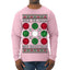 Deck the Halls with Bocce Balls, Funny Classic Italy Italian Sports Ugly Christmas Sweater Mens Long Sleeve Shirt