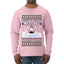 Have a Holly Jawlly Christmas, Cute Shark, Ugly Christmas Sweater Mens Long Sleeve Shirt