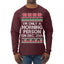 I'm Only A Morning Person on December 25th Ugly Christmas Sweater Mens Long Sleeve Shirt