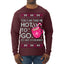 You Can Take Me Hot to Go, Hot Cocoa Viral Song Pop Music Ugly Christmas Sweater Mens Long Sleeve Shirt