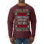 First Christmas With My Hot New Husband Classic Newlywed Ugly Christmas Sweater Mens Long Sleeve Shirt