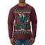 Rockin Around the Christmas Tree Raygun Viral Breakdancer Ugly Christmas Sweater Mens Long Sleeve Shirt