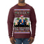 Doge Elf Around and Find Out Trump Elon Vivek MAGA Ugly Christmas Sweater Mens Long Sleeve Shirt