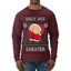 Ugly Ass Sweater Funny Santa Claus Butt Xmas Ugly Christmas Sweater Mens Long Sleeve Shirt