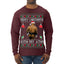 Merry Chrithmith Kith My Ath, Butt Viral Kiss My Ass Boxing Fight Meme Ugly Christmas Sweater Mens Long Sleeve Shirt