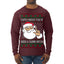 Santa Knows You've Been a Dumb Bitch Funny Vulgar Dirty Ugly Christmas Sweater Mens Long Sleeve Shirt