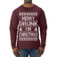Merry Drunk I'm Christmas Beer Wine Drinking Holiday Humor  Ugly Christmas Sweater Mens Long Sleeve Shirt