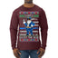 Santa Backs The Blue Pro Police Santa Claus Ugly Christmas Sweater Mens Long Sleeve Shirt