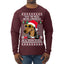 Twas The Nizzle Before Chrismizzle Gangster Dogg Rapper Ugly Christmas Sweater Mens Long Sleeve Shirt