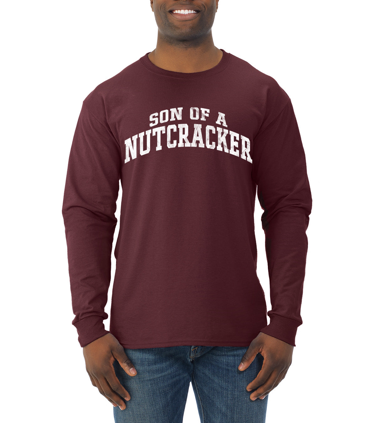 Vintage Movie Quote Son Of A Nutcracker Christmas Mens Long Sleeve Shirt