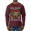 Merry Krampus Santa Folklore Figure Horror Ugly Christmas Sweater Mens Long Sleeve Shirt