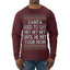 Santa Used To Say Hey Until He Met Your Mom Ugly Christmas Sweater Mens Long Sleeve Shirt