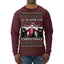 I'll Be Home for Christmas | Funny Santa Clause President Donald Trump White House Holiday Xmas Sweaters, MAGA Ugly Christmas Sweater Mens Long Sleeve Shirt