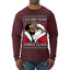 I Saw Diddy Kissing Santa Claus Funny Viral Music Meme Ugly Christmas Sweater Mens Long Sleeve Shirt