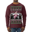 I'll Be Home for Christmas Pink Suit | Funny Santa Clause President Donald Trump Ugly Christmas Sweater Mens Long Sleeve Shirt