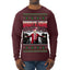 Daddy's Home Red Suit, I'll Be Home for Christmas | Funny Santa Clause President Donald Trump Ugly Christmas Sweater Mens Long Sleeve Shirt