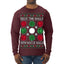 Deck the Halls with Bocce Balls, Funny Classic Italy Italian Sports Ugly Christmas Sweater Mens Long Sleeve Shirt