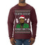 You Better Watch Out, the Diddler's Coming to Town, Funny Santa P Diddy Diddler Funny Party Viral Music Baby Oil Meme Ugly Christmas Sweater Mens Long Sleeve Shirt