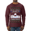 Have a Holly Jawlly Christmas, Cute Shark, Ugly Christmas Sweater Mens Long Sleeve Shirt