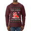 This Santa Loves going down, Funny dirty Humor, Ugly Christmas Sweater Mens Long Sleeve Shirt