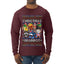 Christmas Brainrot, Ugly Christmas Sweater Mens Long Sleeve Shirt