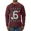 Christmas 6 Meme, Ugly Christmas Sweater Unisex Mens Long Sleeve Shirt