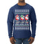 Holiday Spirits Drink Drank Drunk Snowmen Ugly Christmas Sweater Mens Long Sleeve Shirt
