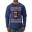 Snow's Out Hos Out | Funny Santa Claus Ugly Christmas Sweater Mens Long Sleeve Shirt
