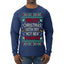First Christmas With My Hot New Fiance Classic Newlywed Ugly Christmas Sweater Mens Long Sleeve Shirt