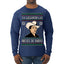 Ya Llegaron Las Nieves De Enero Chalino January Snow Ugly Christmas Sweater Mens Long Sleeve Shirt