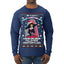 Not Christmas Until Hans Gruber Falls From Nakatomi Ugly Christmas Sweater Mens Long Sleeve Shirt