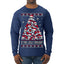 Is This Jolly Enough? Skeleton Skull Christmas Tree Ugly Christmas Sweater Mens Long Sleeve Shirt